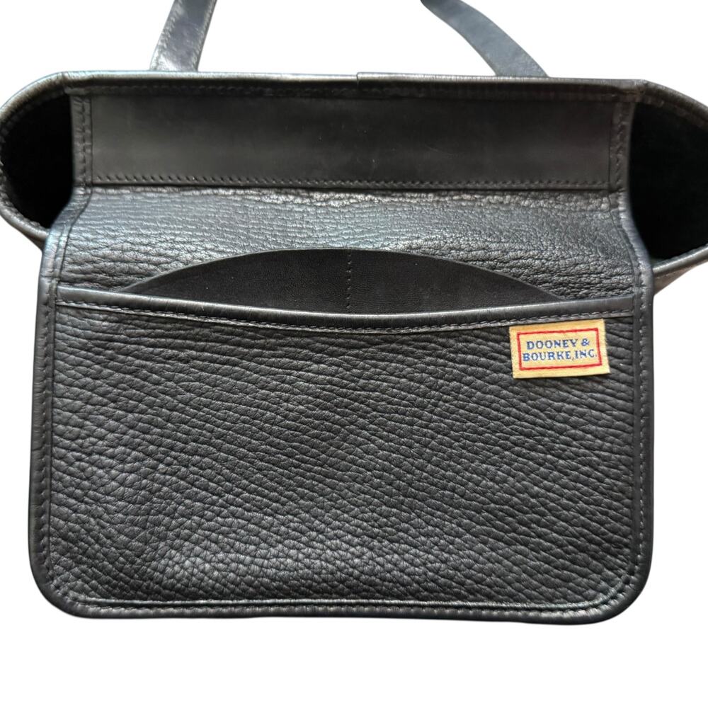 Dooney & Bourke Vintage Black All Weather Leather Bucket Bag Purse - Picture 8 of 10